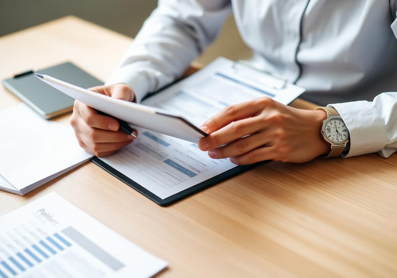 Auditor reviewing management system documentation